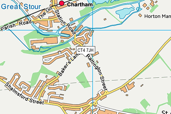 CT4 7JH map - OS VectorMap District (Ordnance Survey)