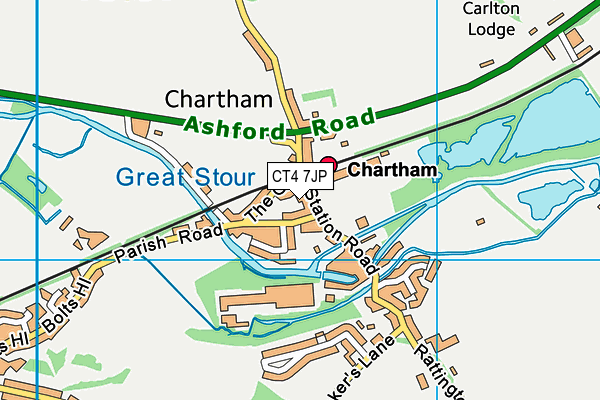 CT4 7JP map - OS VectorMap District (Ordnance Survey)