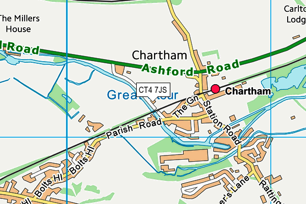 CT4 7JS map - OS VectorMap District (Ordnance Survey)