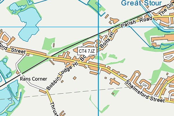 CT4 7JZ map - OS VectorMap District (Ordnance Survey)