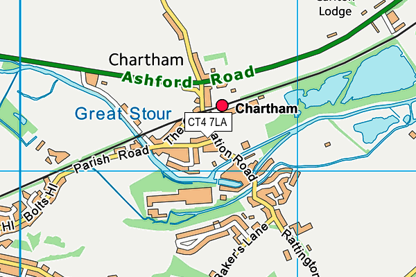 CT4 7LA map - OS VectorMap District (Ordnance Survey)