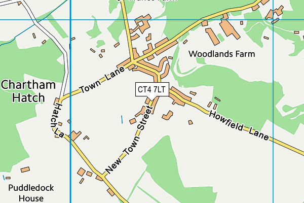 CT4 7LT map - OS VectorMap District (Ordnance Survey)