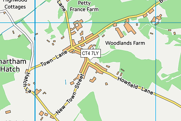 CT4 7LY map - OS VectorMap District (Ordnance Survey)