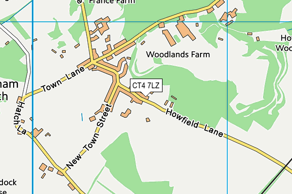 CT4 7LZ map - OS VectorMap District (Ordnance Survey)