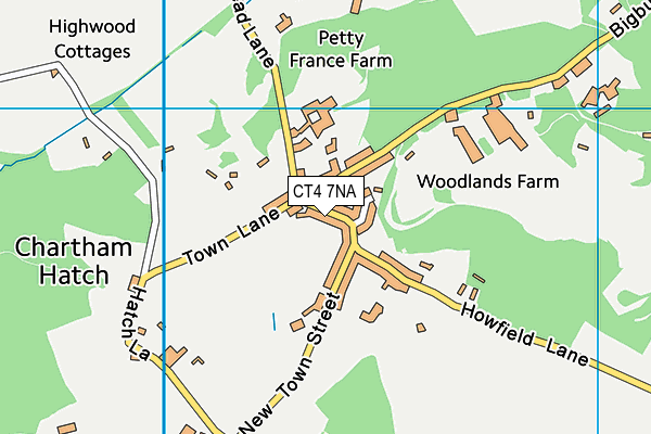 CT4 7NA map - OS VectorMap District (Ordnance Survey)