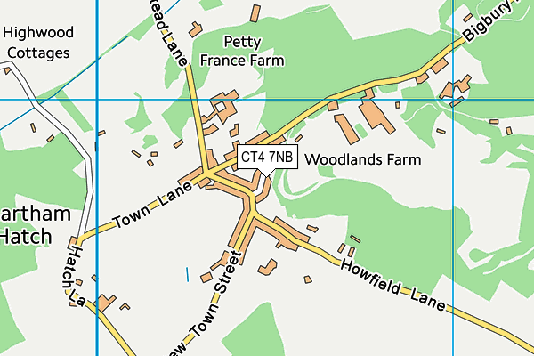 CT4 7NB map - OS VectorMap District (Ordnance Survey)