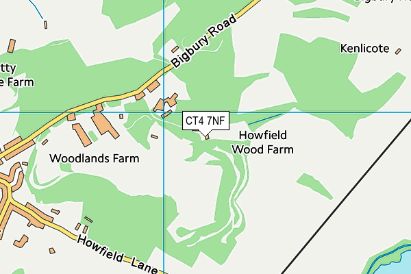 CT4 7NF map - OS VectorMap District (Ordnance Survey)