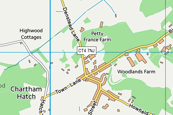 CT4 7NJ map - OS VectorMap District (Ordnance Survey)