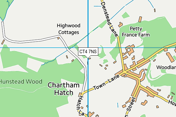 CT4 7NS map - OS VectorMap District (Ordnance Survey)