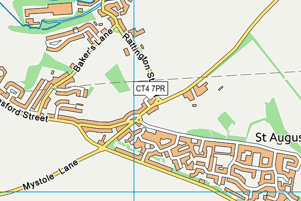 CT4 7PR map - OS VectorMap District (Ordnance Survey)