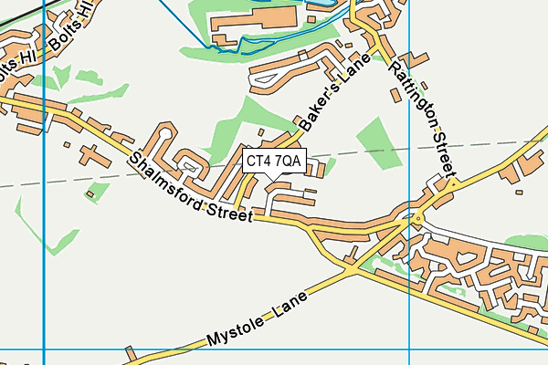 CT4 7QA map - OS VectorMap District (Ordnance Survey)