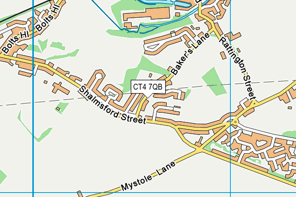 CT4 7QB map - OS VectorMap District (Ordnance Survey)