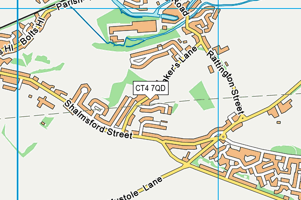 CT4 7QD map - OS VectorMap District (Ordnance Survey)