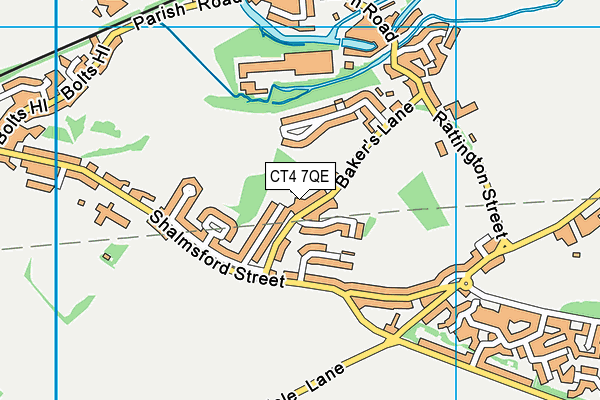 CT4 7QE map - OS VectorMap District (Ordnance Survey)