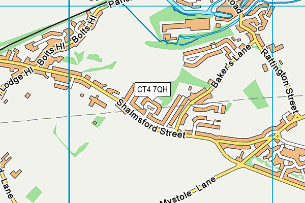 CT4 7QH map - OS VectorMap District (Ordnance Survey)