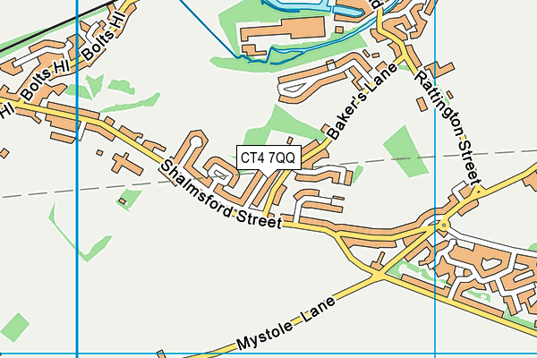 CT4 7QQ map - OS VectorMap District (Ordnance Survey)