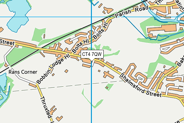 CT4 7QW map - OS VectorMap District (Ordnance Survey)