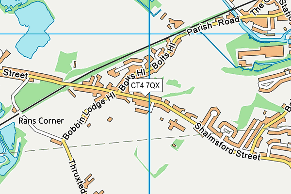 CT4 7QX map - OS VectorMap District (Ordnance Survey)