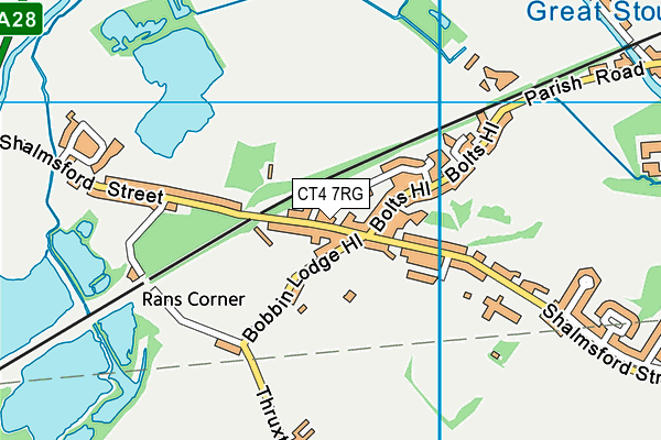 CT4 7RG map - OS VectorMap District (Ordnance Survey)