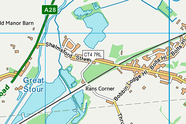 CT4 7RL map - OS VectorMap District (Ordnance Survey)