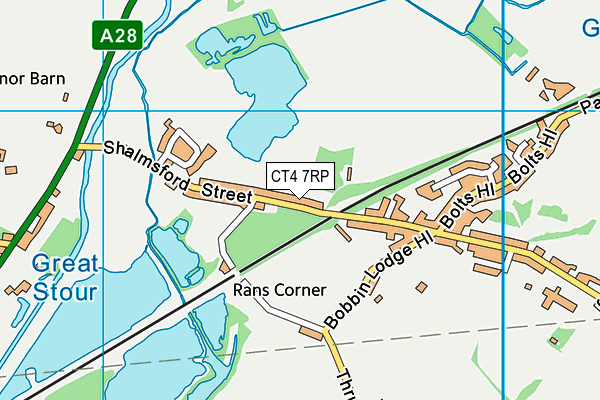 CT4 7RP map - OS VectorMap District (Ordnance Survey)