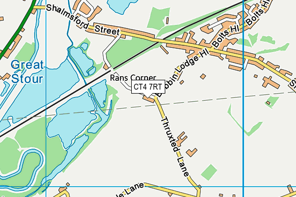 CT4 7RT map - OS VectorMap District (Ordnance Survey)