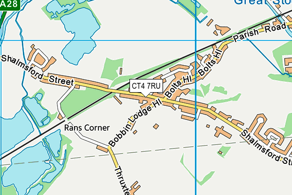 CT4 7RU map - OS VectorMap District (Ordnance Survey)