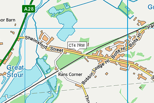 CT4 7RW map - OS VectorMap District (Ordnance Survey)