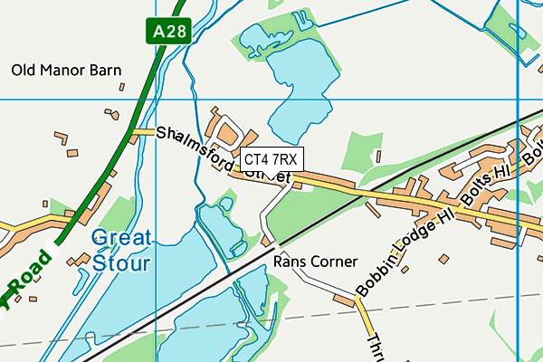 CT4 7RX map - OS VectorMap District (Ordnance Survey)