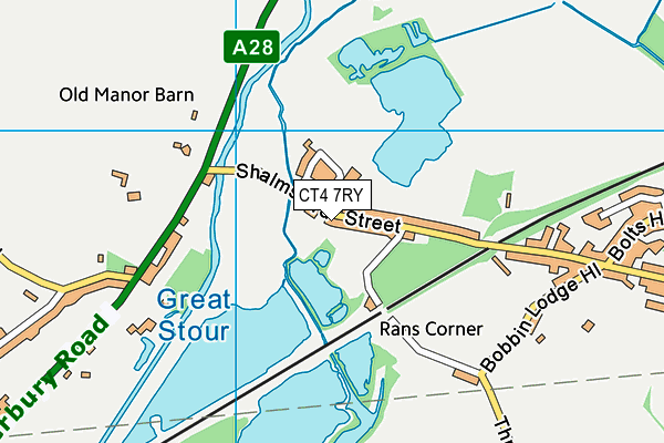 CT4 7RY map - OS VectorMap District (Ordnance Survey)