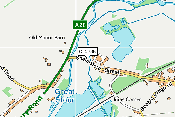 CT4 7SB map - OS VectorMap District (Ordnance Survey)