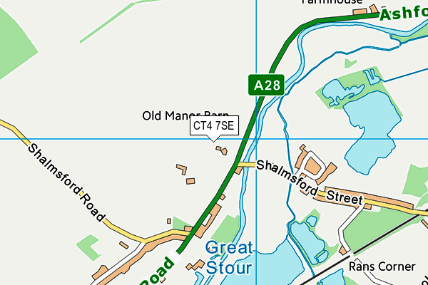 CT4 7SE map - OS VectorMap District (Ordnance Survey)