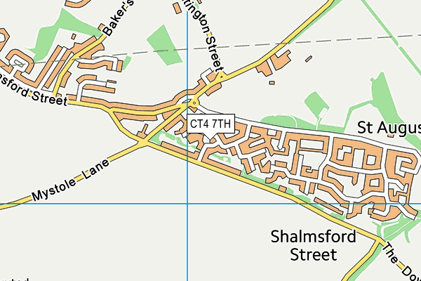 CT4 7TH map - OS VectorMap District (Ordnance Survey)