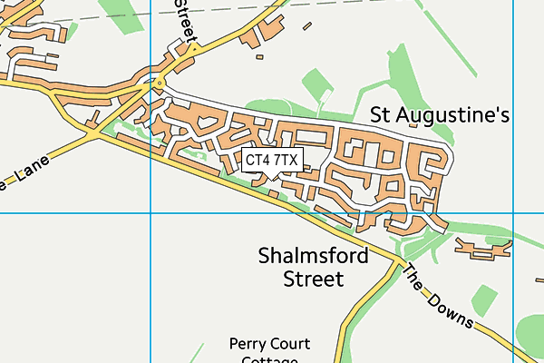 CT4 7TX map - OS VectorMap District (Ordnance Survey)