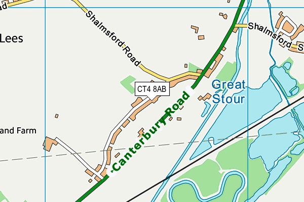 CT4 8AB map - OS VectorMap District (Ordnance Survey)