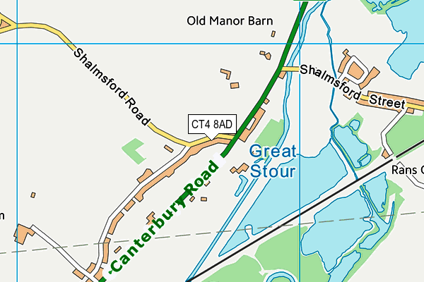 CT4 8AD map - OS VectorMap District (Ordnance Survey)