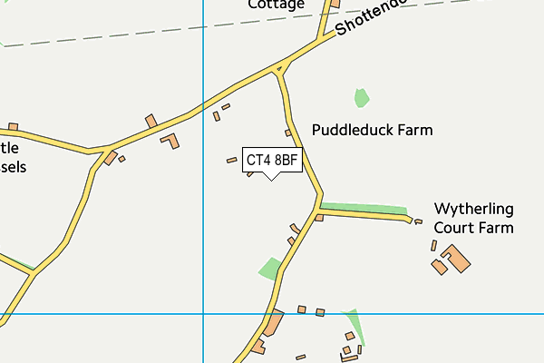 CT4 8BF map - OS VectorMap District (Ordnance Survey)