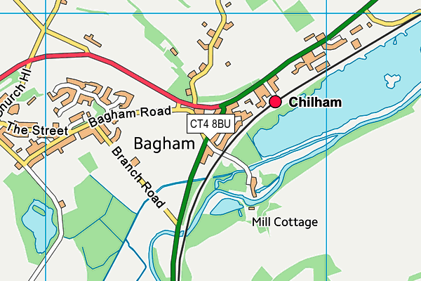 CT4 8BU map - OS VectorMap District (Ordnance Survey)