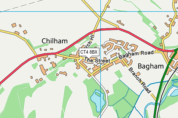 CT4 8BX map - OS VectorMap District (Ordnance Survey)