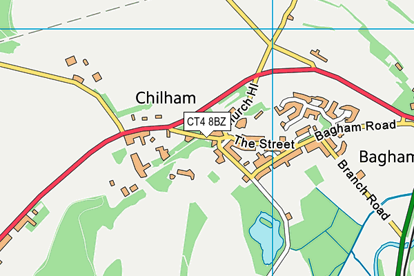 CT4 8BZ map - OS VectorMap District (Ordnance Survey)