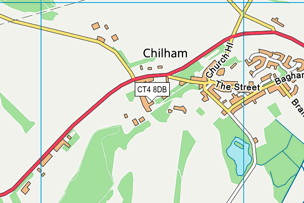 CT4 8DB map - OS VectorMap District (Ordnance Survey)