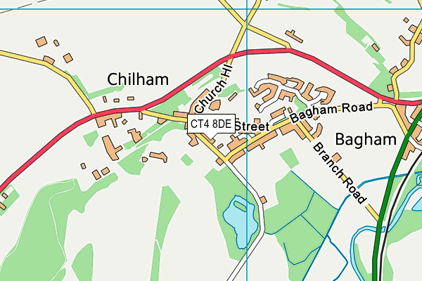 Chilham, St Mary's Church of England Primary School map (CT4 8DE) - OS VectorMap District (Ordnance Survey)