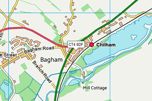 CT4 8DF map - OS VectorMap District (Ordnance Survey)