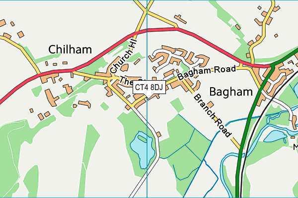 CT4 8DJ map - OS VectorMap District (Ordnance Survey)