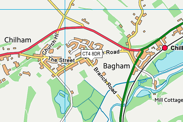 Chilham Sports Centre map (CT4 8DR) - OS VectorMap District (Ordnance Survey)