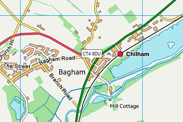 CT4 8DU map - OS VectorMap District (Ordnance Survey)