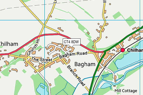 CT4 8DW map - OS VectorMap District (Ordnance Survey)