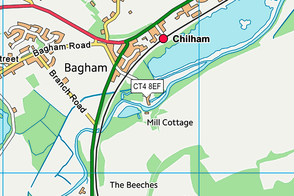 CT4 8EF map - OS VectorMap District (Ordnance Survey)