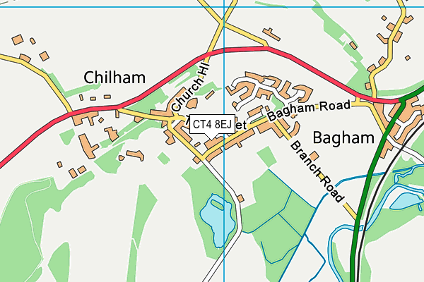 CT4 8EJ map - OS VectorMap District (Ordnance Survey)