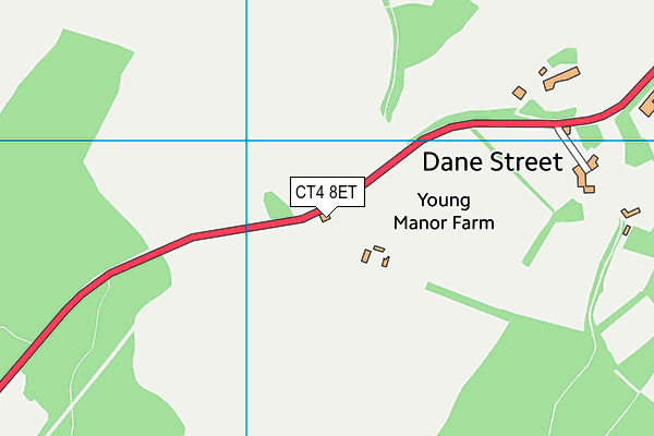 CT4 8ET map - OS VectorMap District (Ordnance Survey)